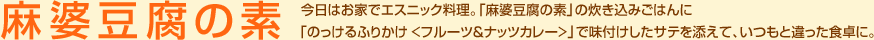 麻婆豆腐の素